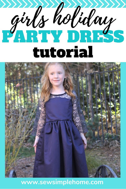 Sewing tutorial: Girls lace bodice party dress