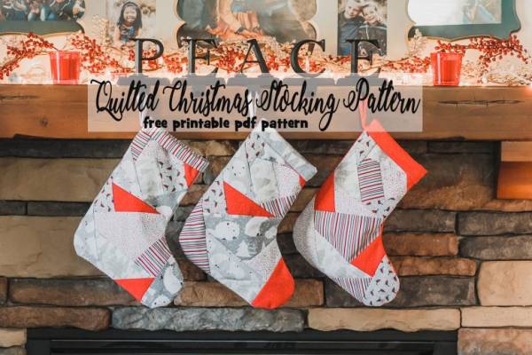 Sewing tutorial: Paper pieced Christmas stocking