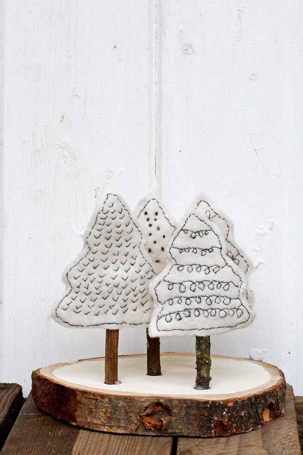 Sewing tutorial: Scandi felt Christmas trees