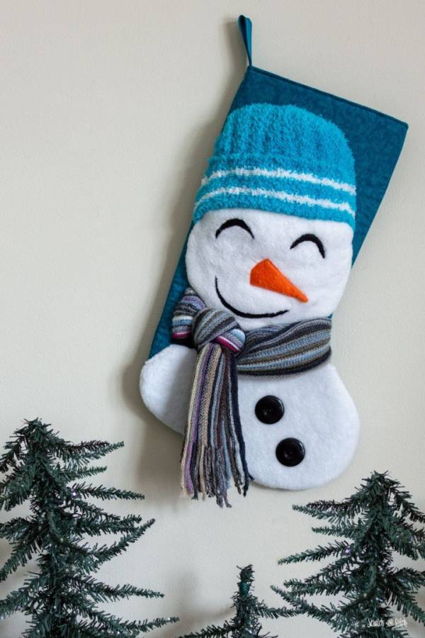 Free pattern: Snowman Christmas stocking