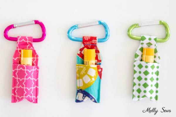 Sewing tutorial: Keychain chapstick holders