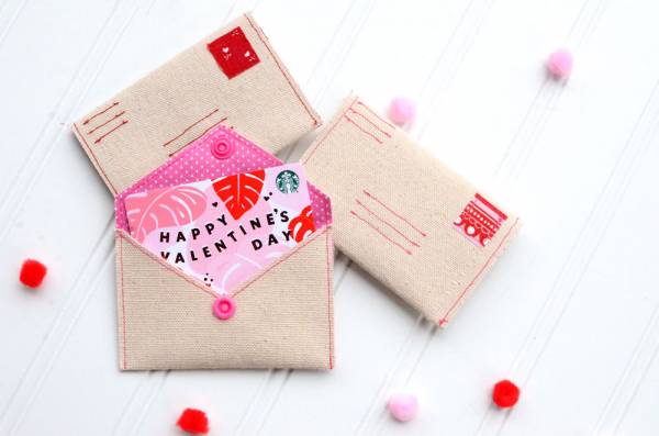 Sewing tutorial: Valentine gift card envelope