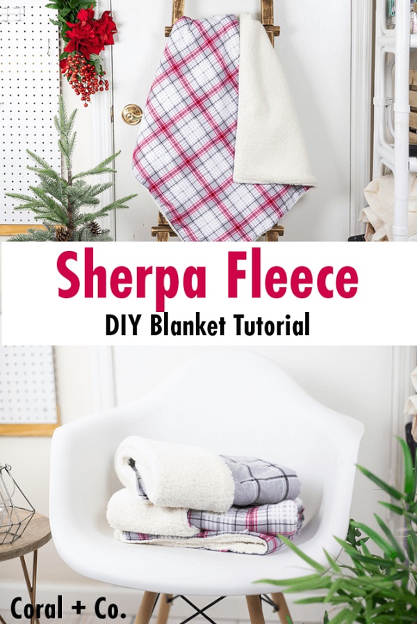 Sewing tutorial: How to make a sherpa fleece blanket