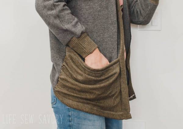 Sewing tutorial: Oversized pocket cardigan