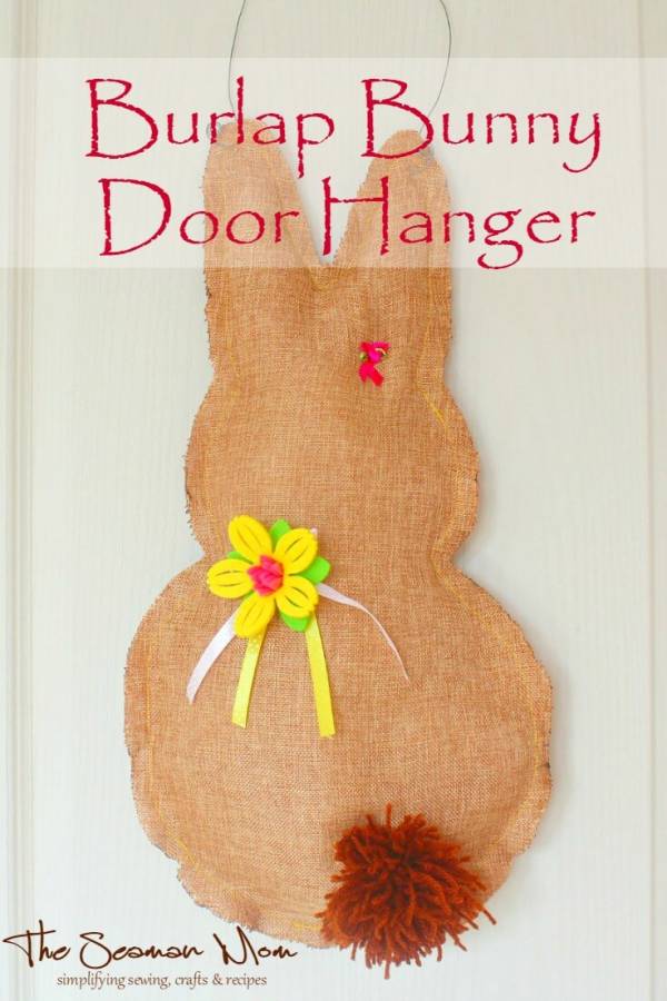 Free pattern: Burlap bunny door decoration
