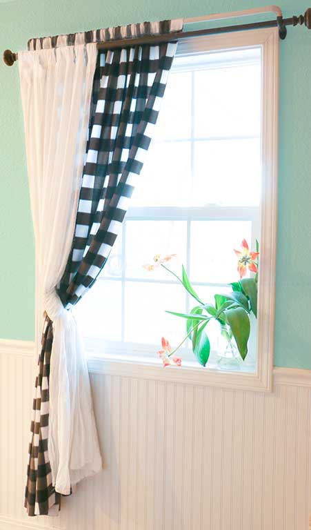 DIY sewing tutorial: Easy curtains with tabs or rod pocket