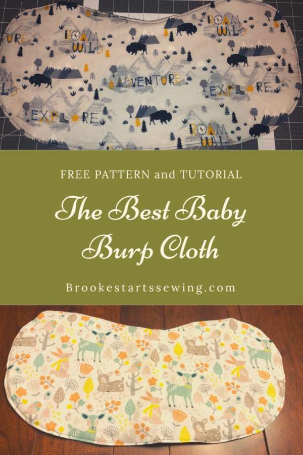 Easy Contoured Burp Cloth - Free Sewing Pattern