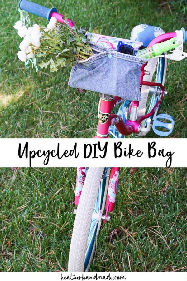 DIY Bicycle Handlebar Bag from Upycled Jeans