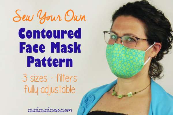 Contoured Face Mask in 3 Sizes - Free Sewing Pattern