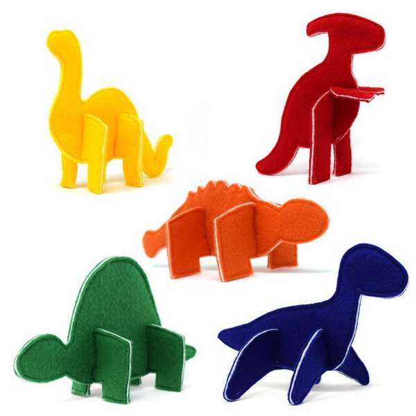 Felt puzzle dinosaur toys sewing pattern