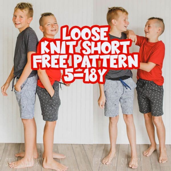 Loose Fit Shorts for Boys – Free Sewing Pattern – Sewing