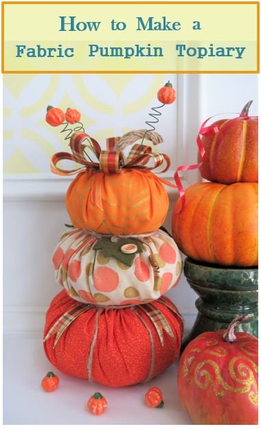 DIY Fabric Pumpkin Topiary - Sewing Tutorial