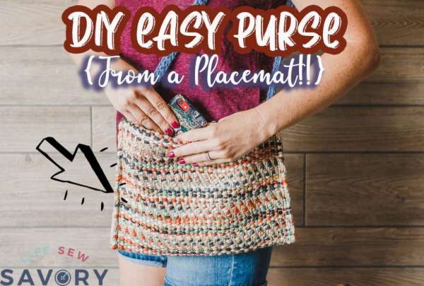 Easy Placemat Purse DIY Sewing Tutorial