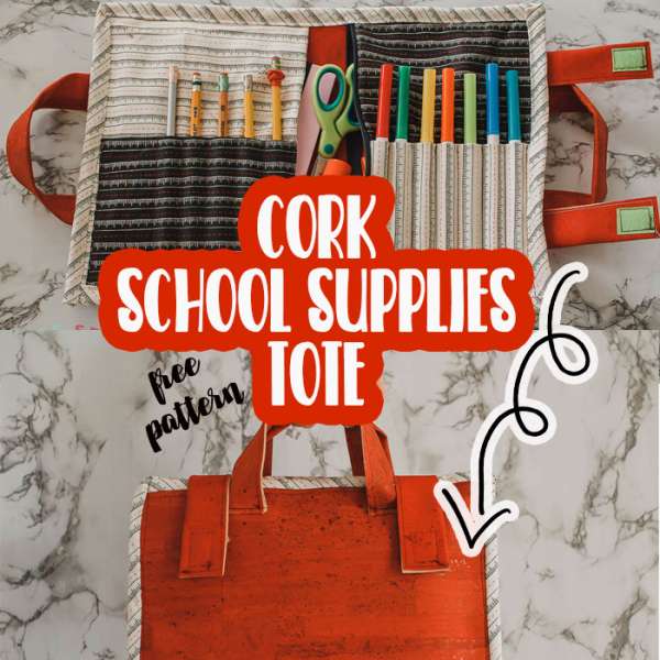 Free Sewing Pattern: School Supplies Tote