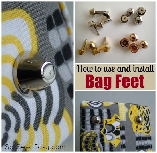 Installing Bag Feet - DIY Sewing Tutorial