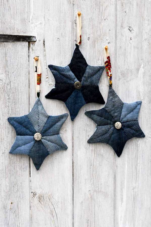 Upcycled Denim Star Christmas Ornament - Sewing Tutorial