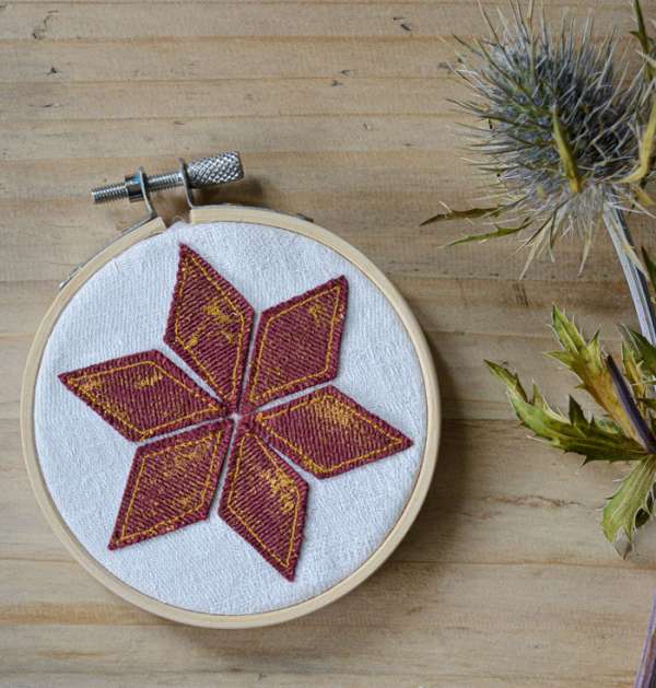 Mini Embroidery Hoop Ornaments - Free Sewing Pattern