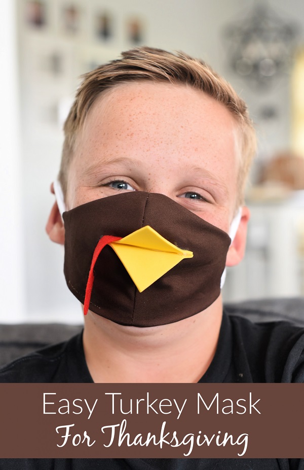 Turkey Face Mask for Thanksgiving - DIY Sewing Tutorial