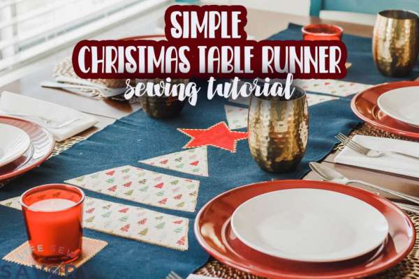 Easy Christmas Tree Table Runner - Free Sewing Pattern