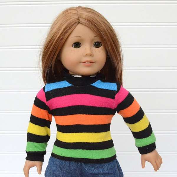 Doll Sweater for American Girl or 18" Dolls - Free Sewing Pattern