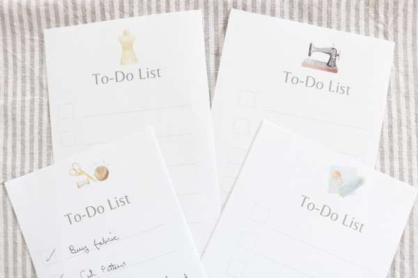 Free Printable Sewing Themed To-Do List