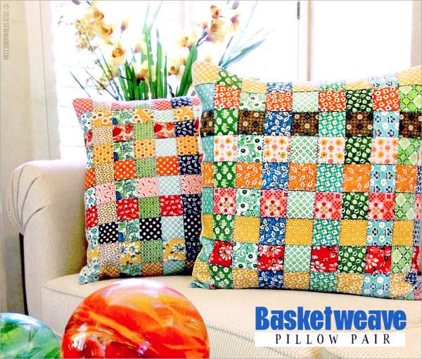 Basket Weave Throw Pillow Sewing Tutorial