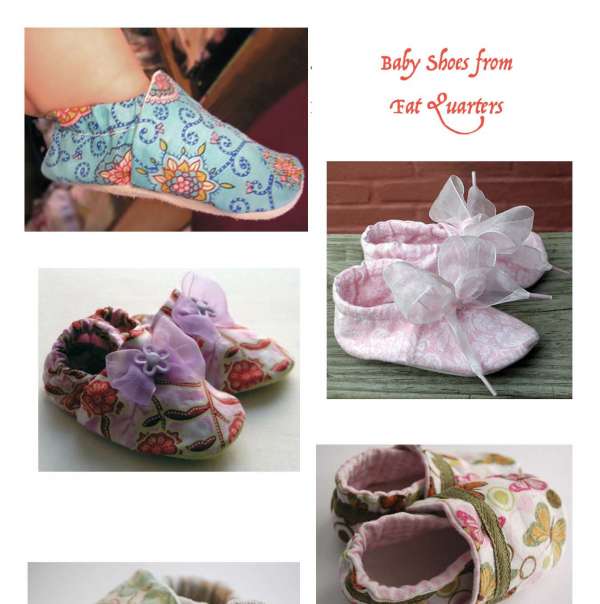 Baby shoes from fat quarters