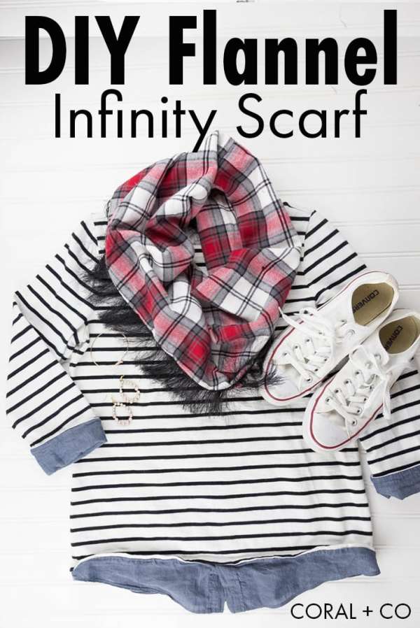 Fringed Flannel Infinity Scarf Sewing Tutorial