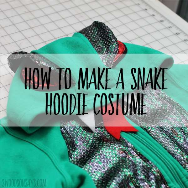 Snake Hoodie Costume Free Sewing Pattern