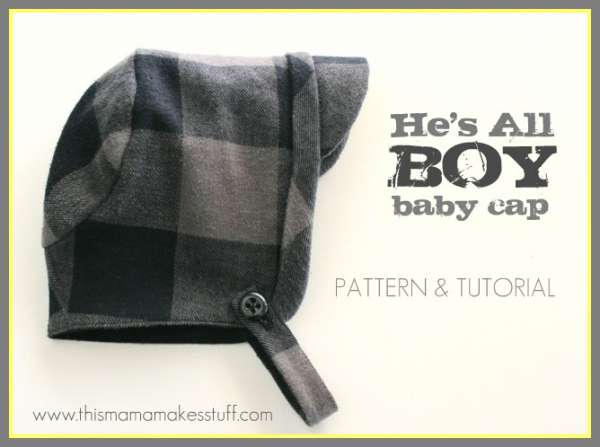 Upcycled Flannel Baby Hat - Free Sewing Pattern