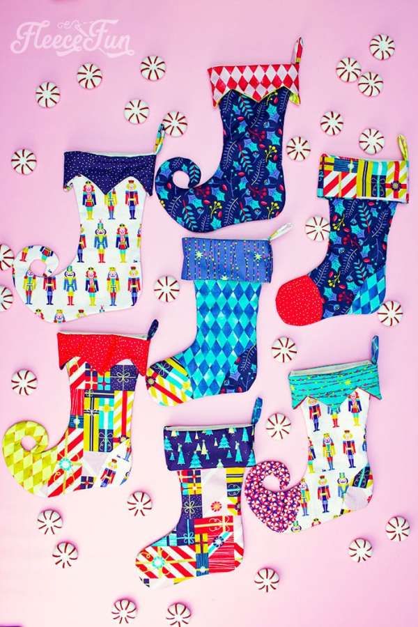 Christmas Stocking with 4 Variations - Free Sewing Pattern