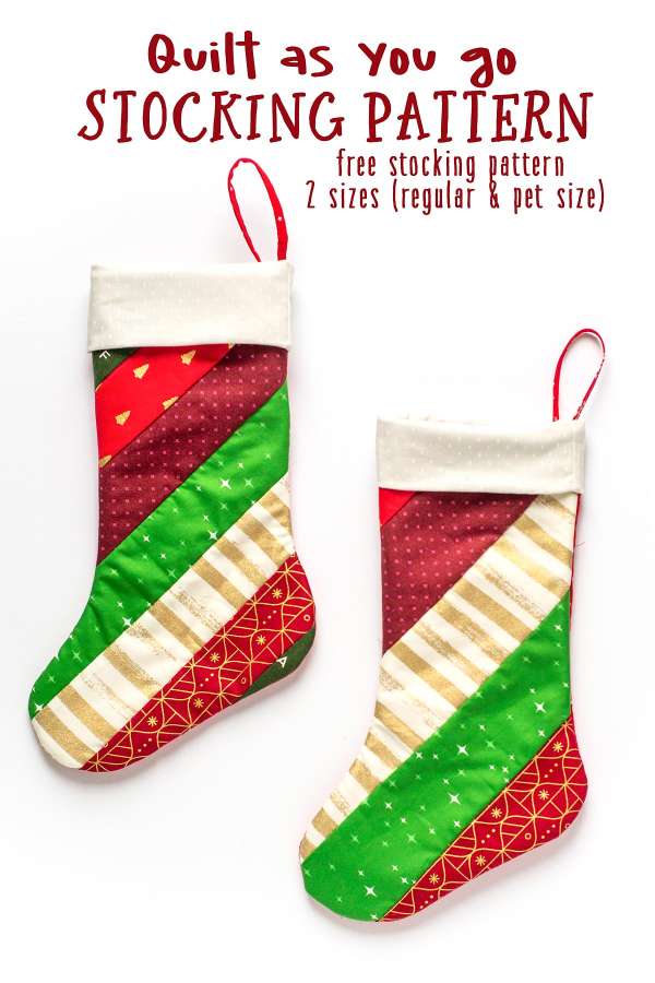 Quilt As You Go Christmas Stocking - Free Sewing Pattern