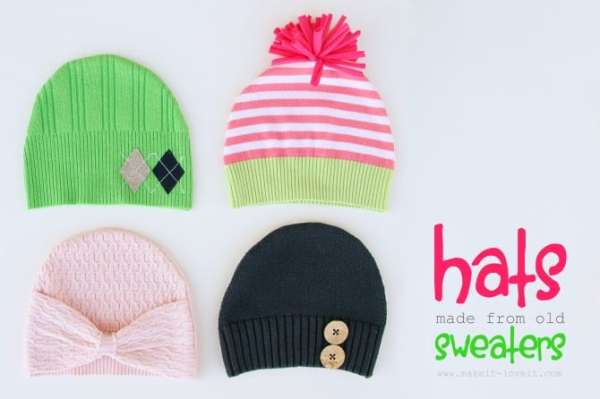 Easy Upcycled Sweater Baby Hats - Sewing Tutorial