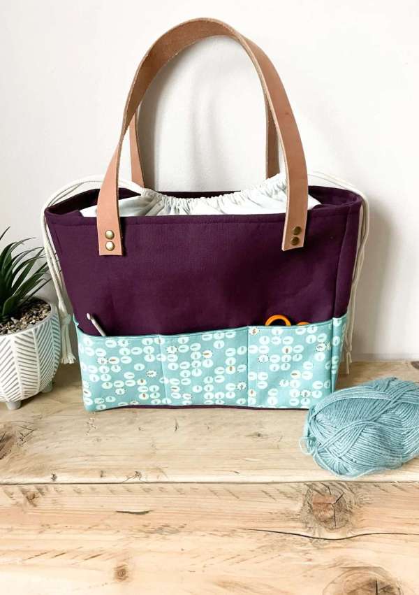 Drawstring Project Tote Bag Free Sewing Pattern