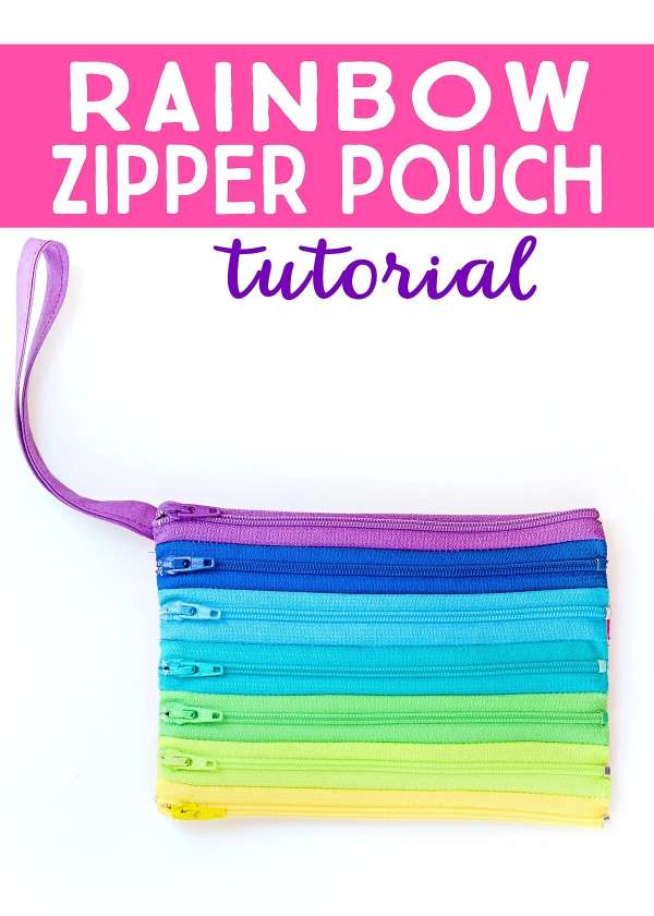 Rainbow Pouch Made From Zippers - Sewing Tutorial