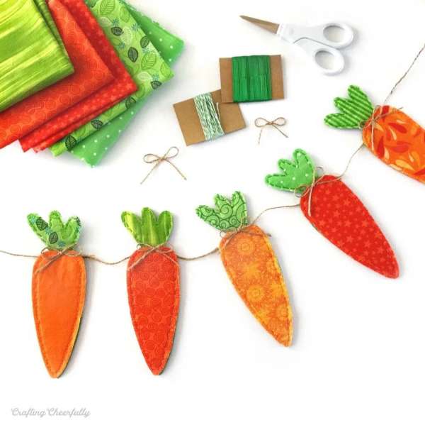 Fabric Carrot Garland Sewing Tutorial