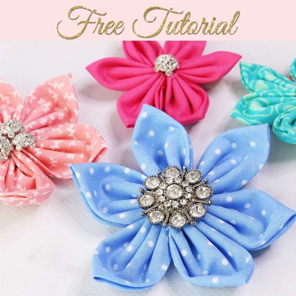 Easy and Beautiful Fabric Flowers Sewing Tutorial