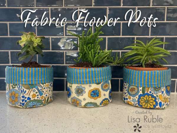 Fabric Flower Pot Cover Sewing Tutorial