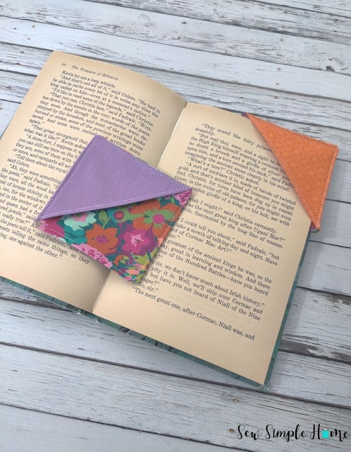 Fabric Corner Bookmark - Easy Sewing Tutorial