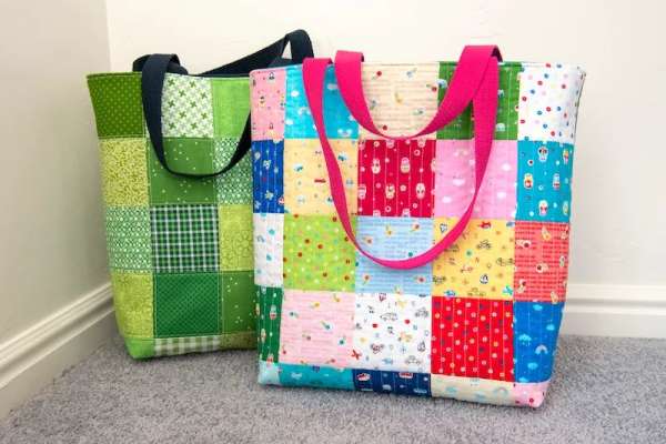 Quilted Patchwork Tote Sewing Tutorial