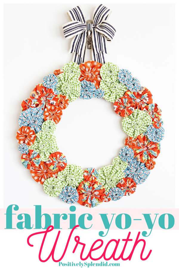 Make a Wreath from Fabric Yo-yos