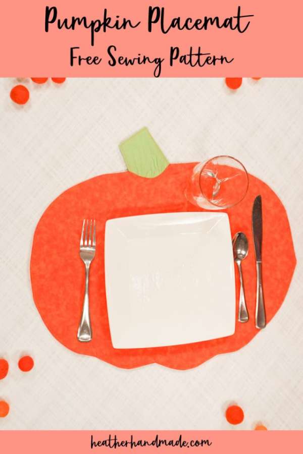 Fall Pumpkin Placemat Free Sewing Pattern