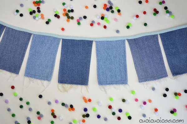 Upcycled Jeans Denim Banner Sewing Tutorial