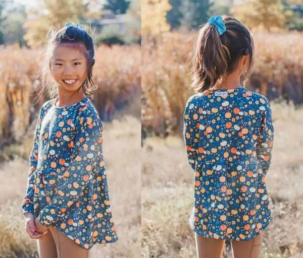 Fall Peplum Top for Girls - Free Sewing Pattern