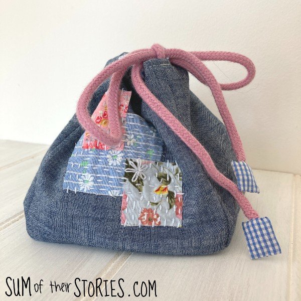 Boxy Drawstring Bag Sewing Tutorial