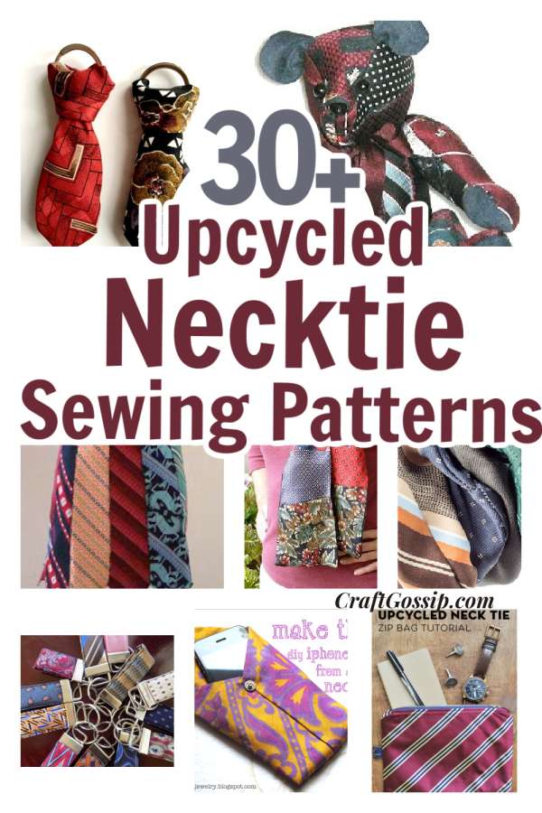 30 Sewing Projects Using Up Cycled Neckties Sewing   Necktie Neck Tie Mens Keepsake Free Diy Sewing Pattern Ideas Copy 1 