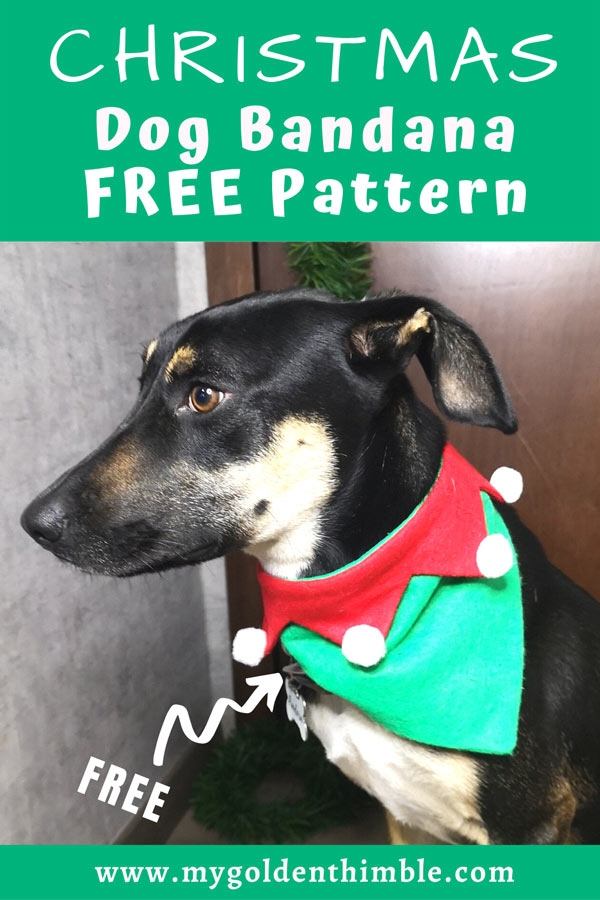 Felt Christmas Elf Dog Bandana - Free Pattern