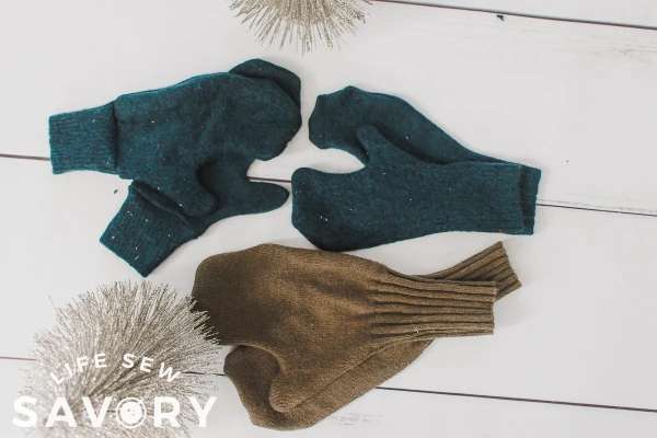 Easy Mittens from Upcycled Wool Sweaters - Free Sewing Pattern