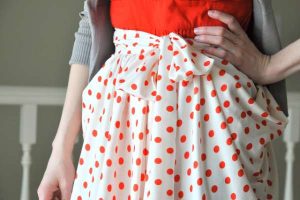 Gathered Drape Skirt with Pockets by Cotton & Curls