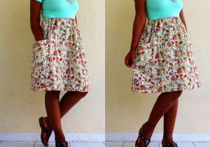 Gathered Skirt with Free Pattern